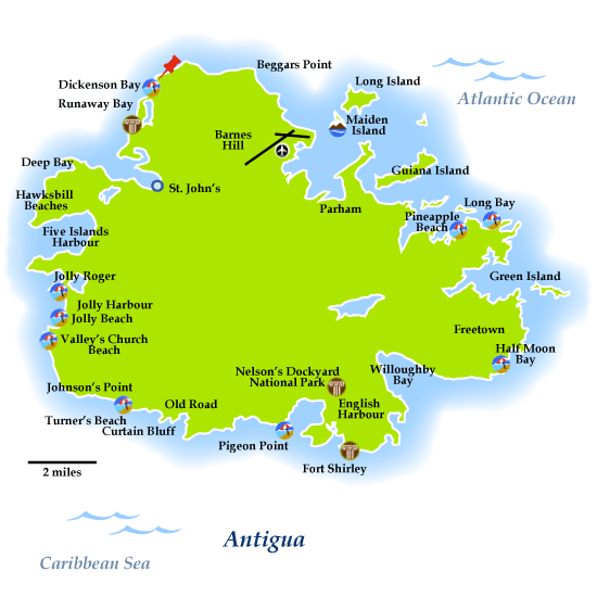 Map of Antigua